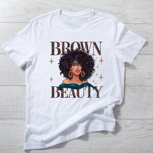 Brown Beauty Sublimation Tee, Retro Juneteenth Shirt, Black Lives Matter Tee